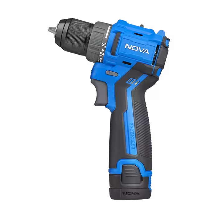 دریل پیچ‌ گوشتی شارژی 10 میلیمتری 12 ولت براشلس نووا مدل 7717