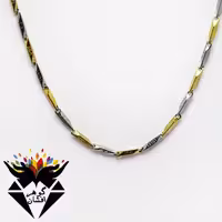 زنجیر استیل دو رنگ طرح ورساچی کد Z_1183