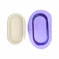 قالب سیلیکونی کاسه بیضی لبه بلند 5.5 در 10 ارتفاع 4 سانت