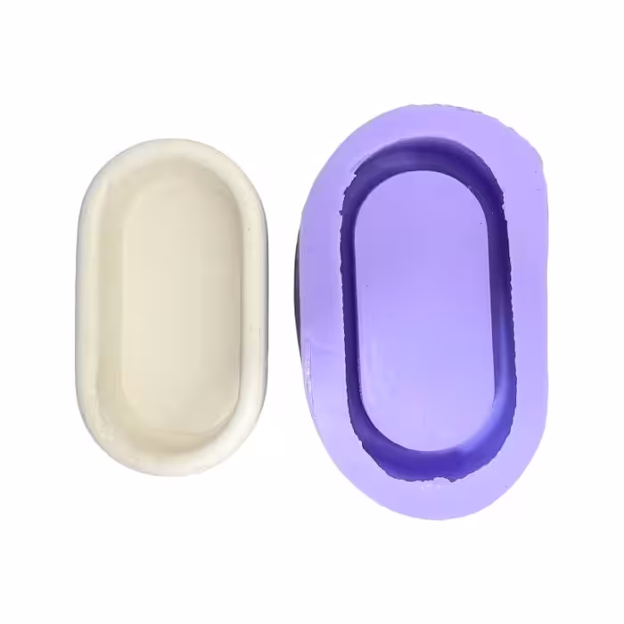 قالب سیلیکونی کاسه بیضی لبه بلند 5.5 در 10 ارتفاع 4 سانت