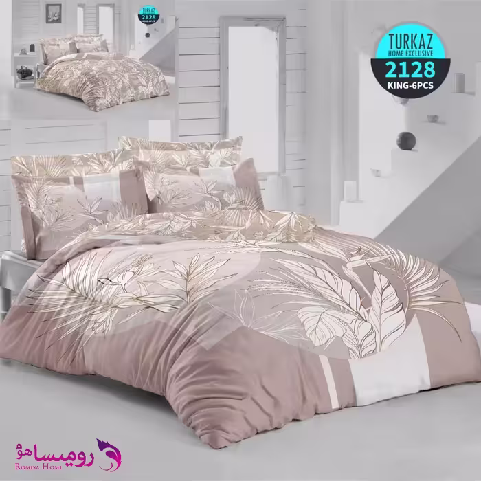 قیمت و خرید سرویس روتختی طرح برگ طلایی دو نفره برند Turkaz کد 2128