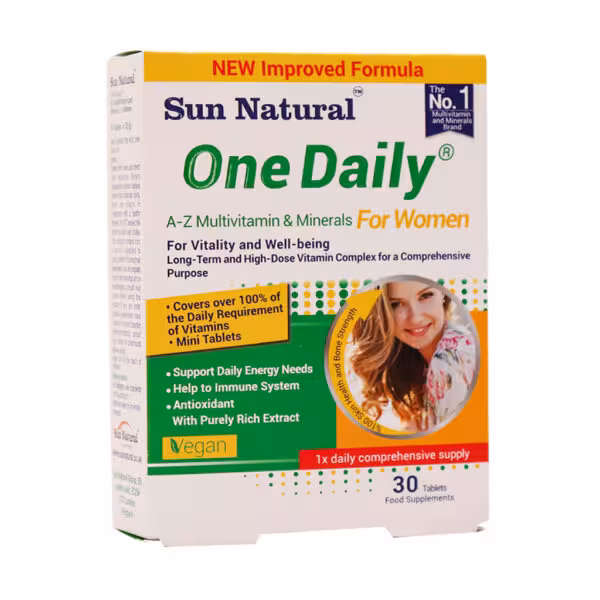قرص مولتی ویتامین و مینرال وان دیلی بانوان 30 عددی سان نچرال