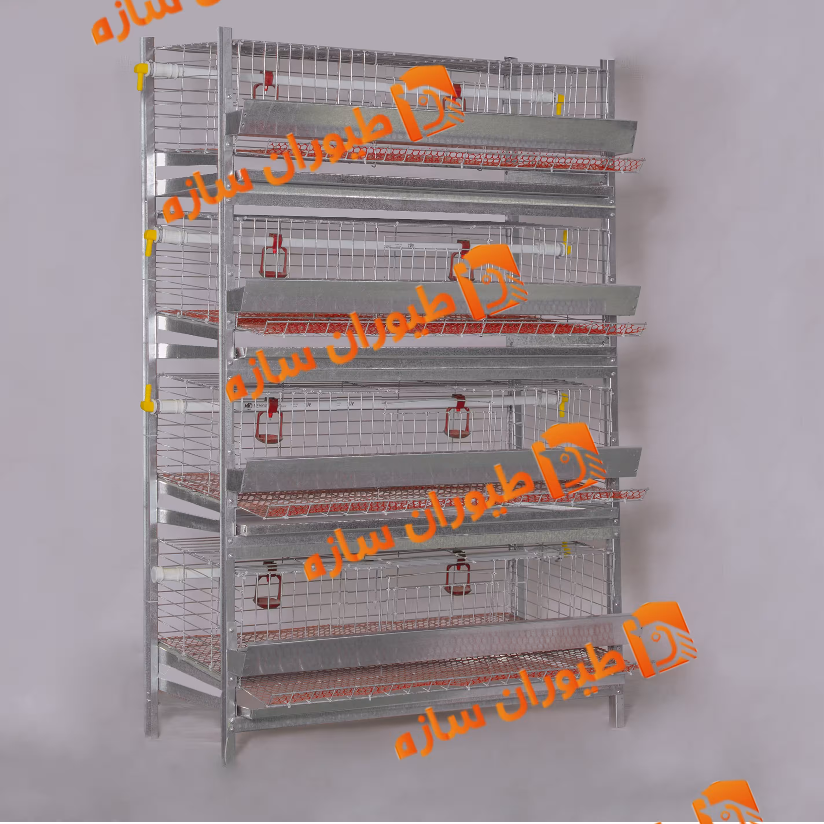 قفس گالوانیزه بلدرچین  4 طبقه