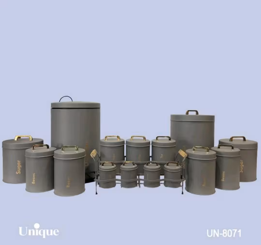 سرویس آشپزخانه 16 پارچه فیلی (طوسی )درب فلزی یونیک کد UN-8071