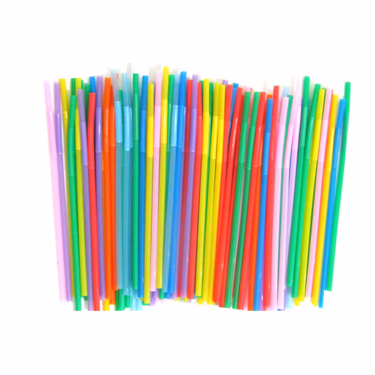 نی نوشیدنی رنگارنگ بسته 100 عددی