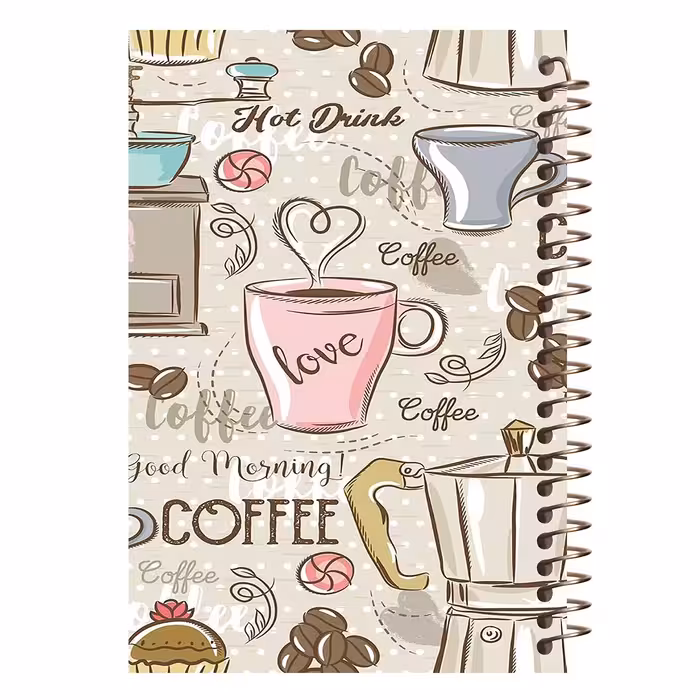 دفتر یادداشت مشایخ طرح فنجان قهوه کد 4148