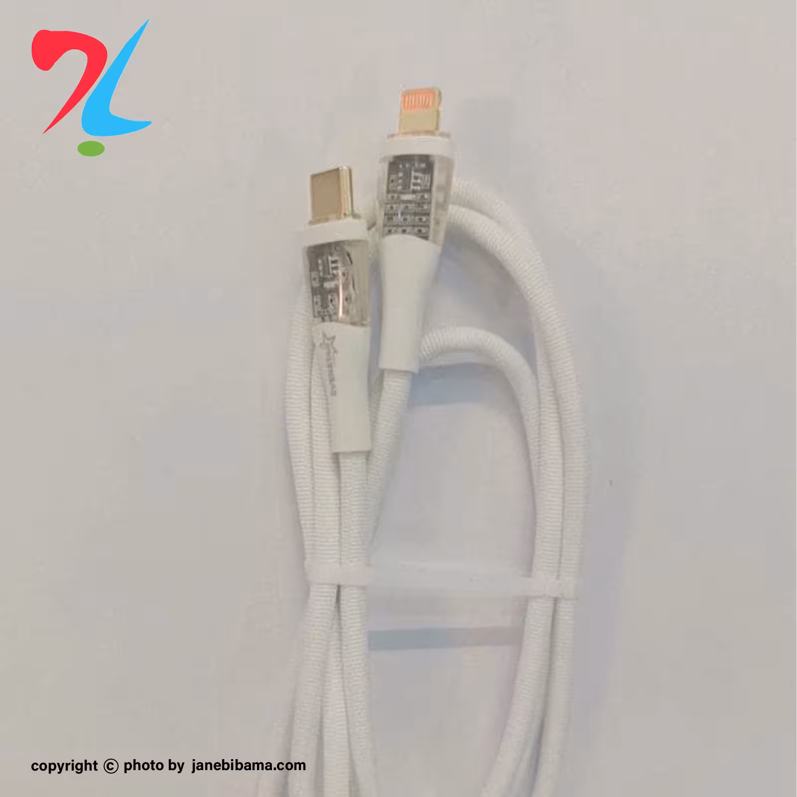 کابل شارژ تایپ سی LED دار - سفید