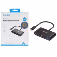هاب 3 پورت ANKER USB-C مدل A8339 - خاکستری