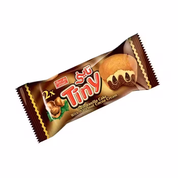 کیک دو قلوی مغز دار تاینی شیرین عسل 60 گرمی