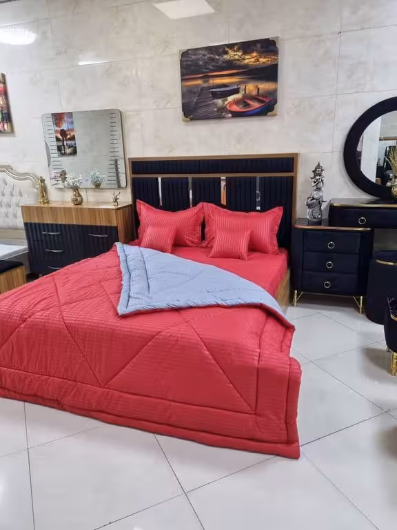 روتختی هتلی راه راه نخ پنبه طوسی قرمز