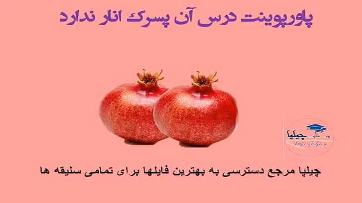 پاورپوینت درس آن پسرک انار ندارد - چیلپا