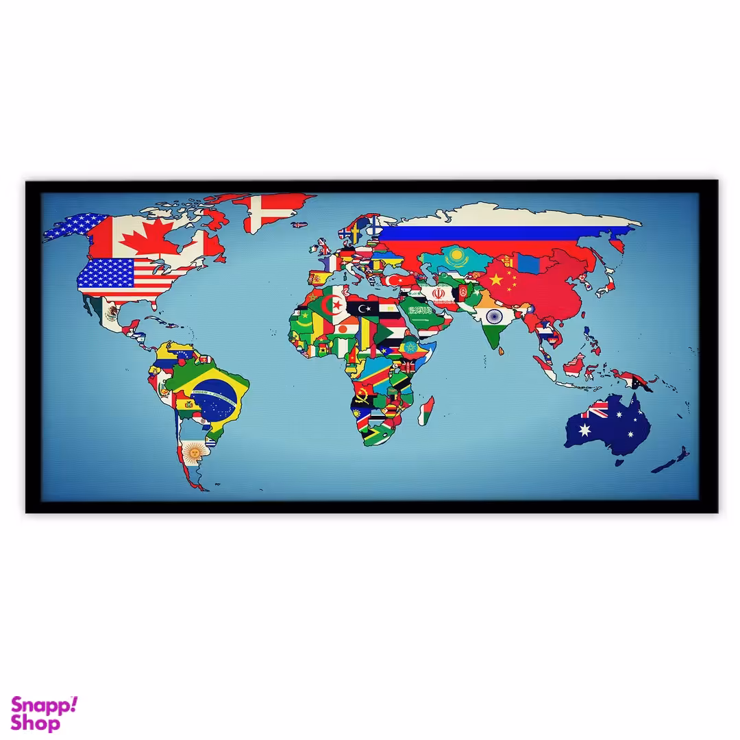 تابلو بکلیت طرح نقشه جهان مدل B-S4671