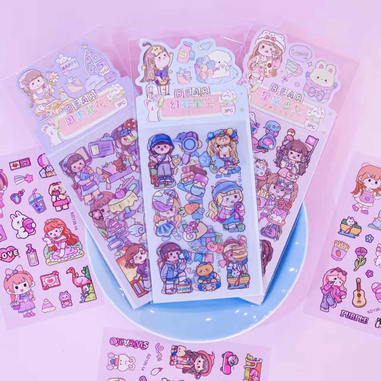 استیکر 3 ورقی شفاف و ضدآب