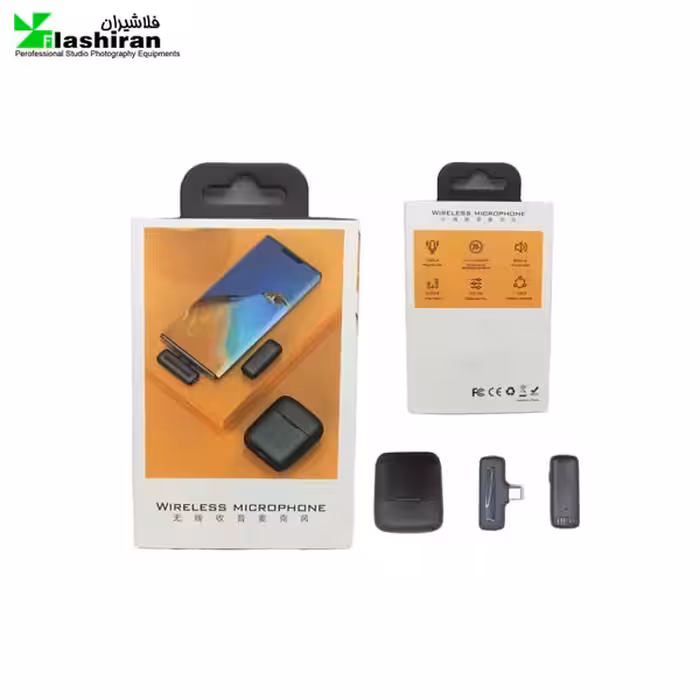 میکروفن بلوتوثی تایپ سی مدل وایرلس کیس دار