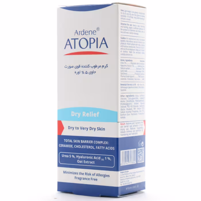 کرم مرطوب کننده قوی صورت اوره 5% درای ریلیف آردن آتوپیا