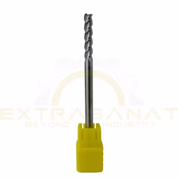 فرز انگشتی تمام الماس آلمینیوم سر تخت سه پر 6 طول 75 MTS