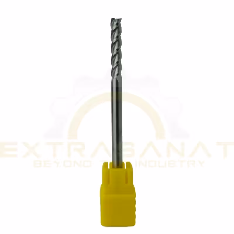 فرز انگشتی تمام الماس آلمینیوم سر تخت سه پر 6 طول 75 MTS