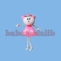 عروسک آویز مدل ملیحه صورتی 18 سانتی متر