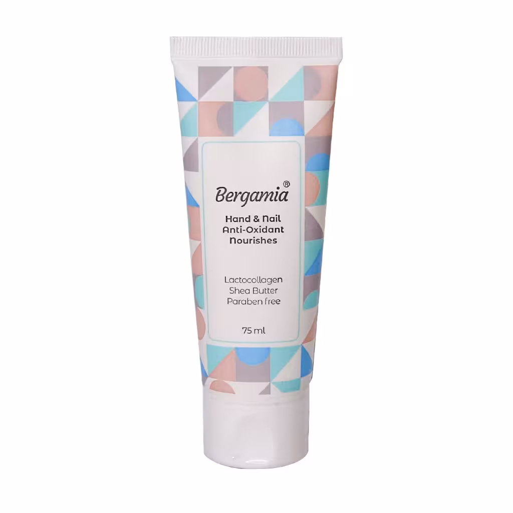 کرم مرطوب کننده دست و ناخن برگامیا حاوی کلاژن شیر (75 میلی لیتر)