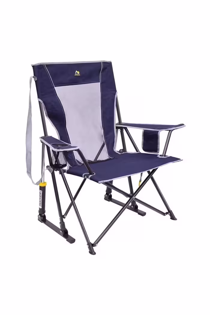 صندلی کمپ آبی کمپینگ Comfort Pro Rocker ™ اردوگاه تاشو با کمک فنر سرمه‌ای GCI Outdoor