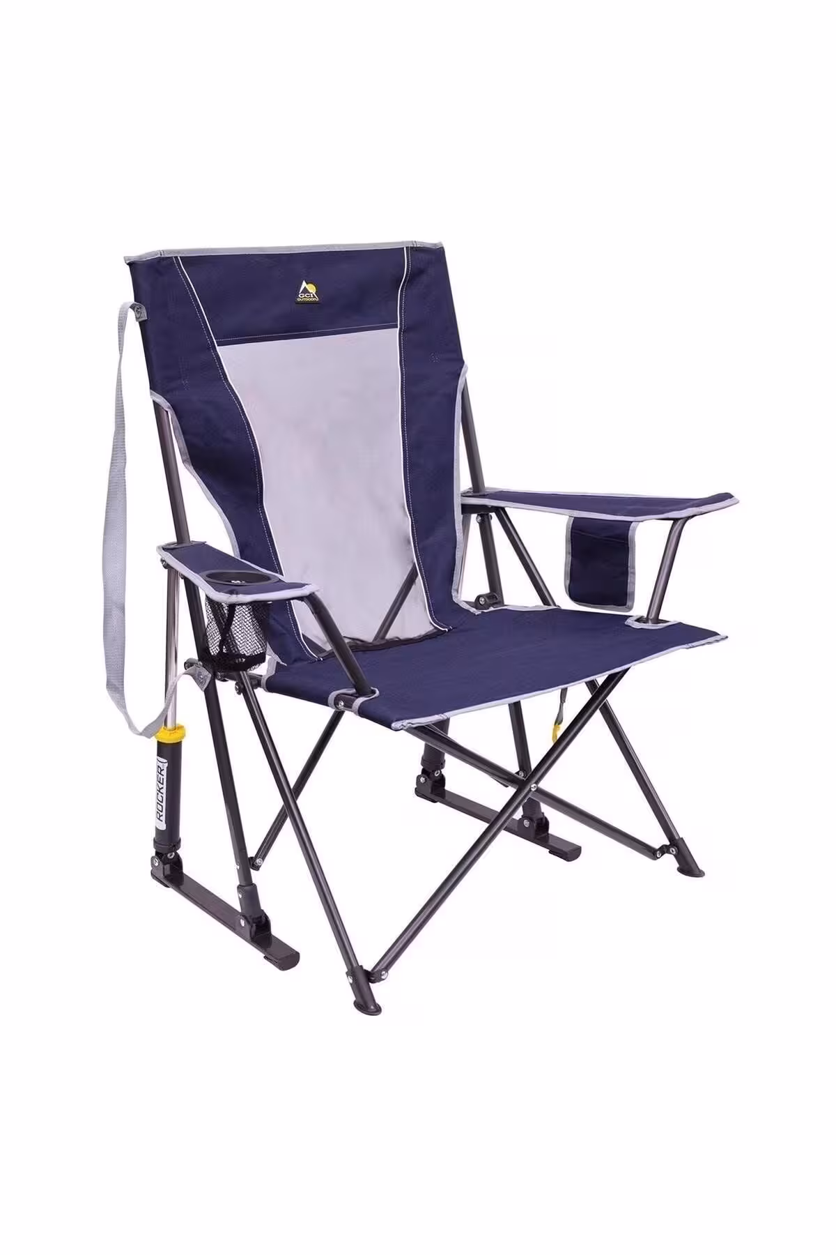 صندلی کمپ آبی کمپینگ Comfort Pro Rocker ™ اردوگاه تاشو با کمک فنر سرمه‌ای GCI Outdoor