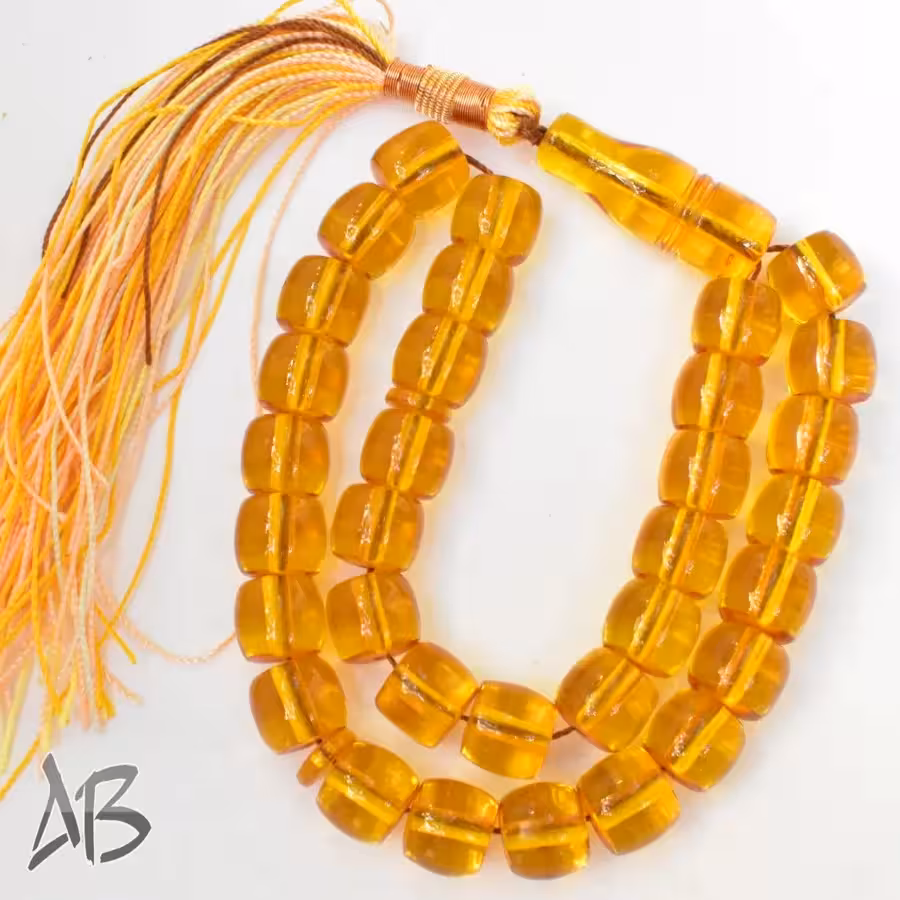 تسبیح سندلوس 33 دانه کد 1120 بودار تراش قیچی ظرح قدیم آقابزرگ