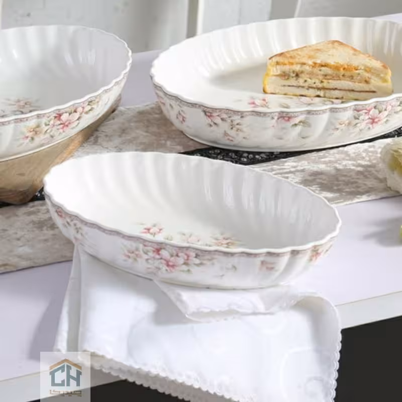 مرغ خوری چینی بیضی کوچک گلدکیش طرح Sweety مدل GK701144