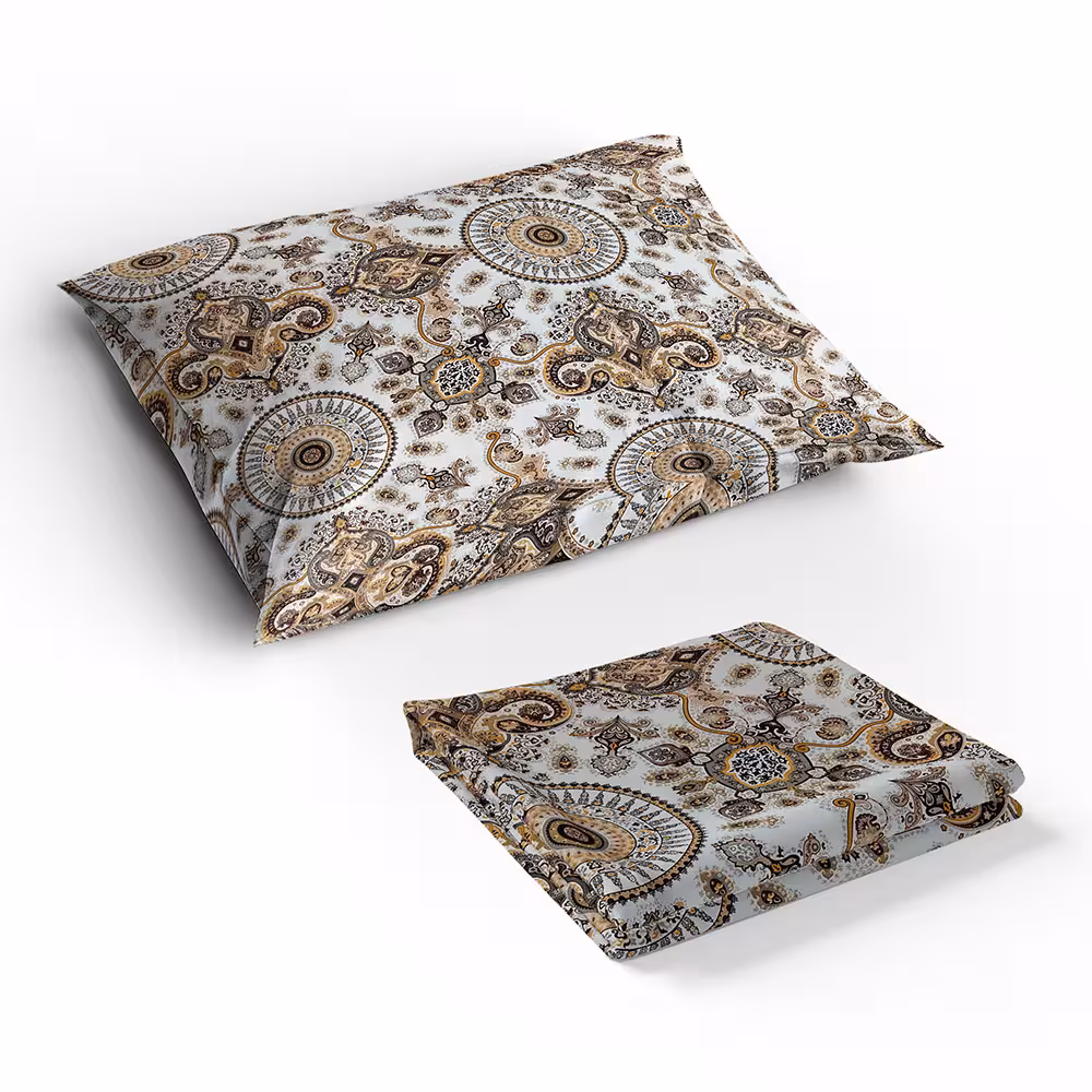 سرویس ملحفه چیداری مدل ترمه یک نفره دو تکه 90×200