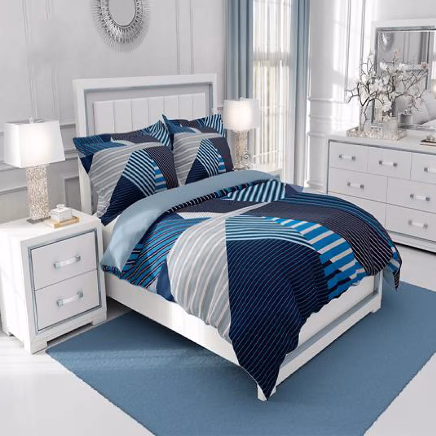 سرویس روتختی طرح‌دار چیداری مدل 1076