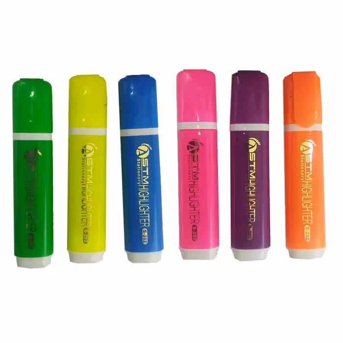 ماژیک علامت گذار اس تی ام کد 002 مجموعه 6 عددی