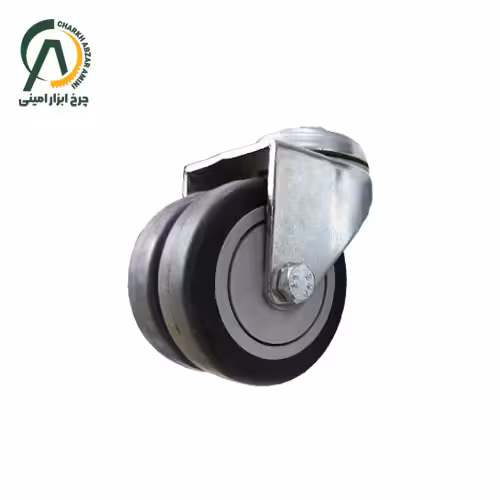 چرخ فروشگاهی دوقلو B آلن خور گردان قطر 75 میلی متر