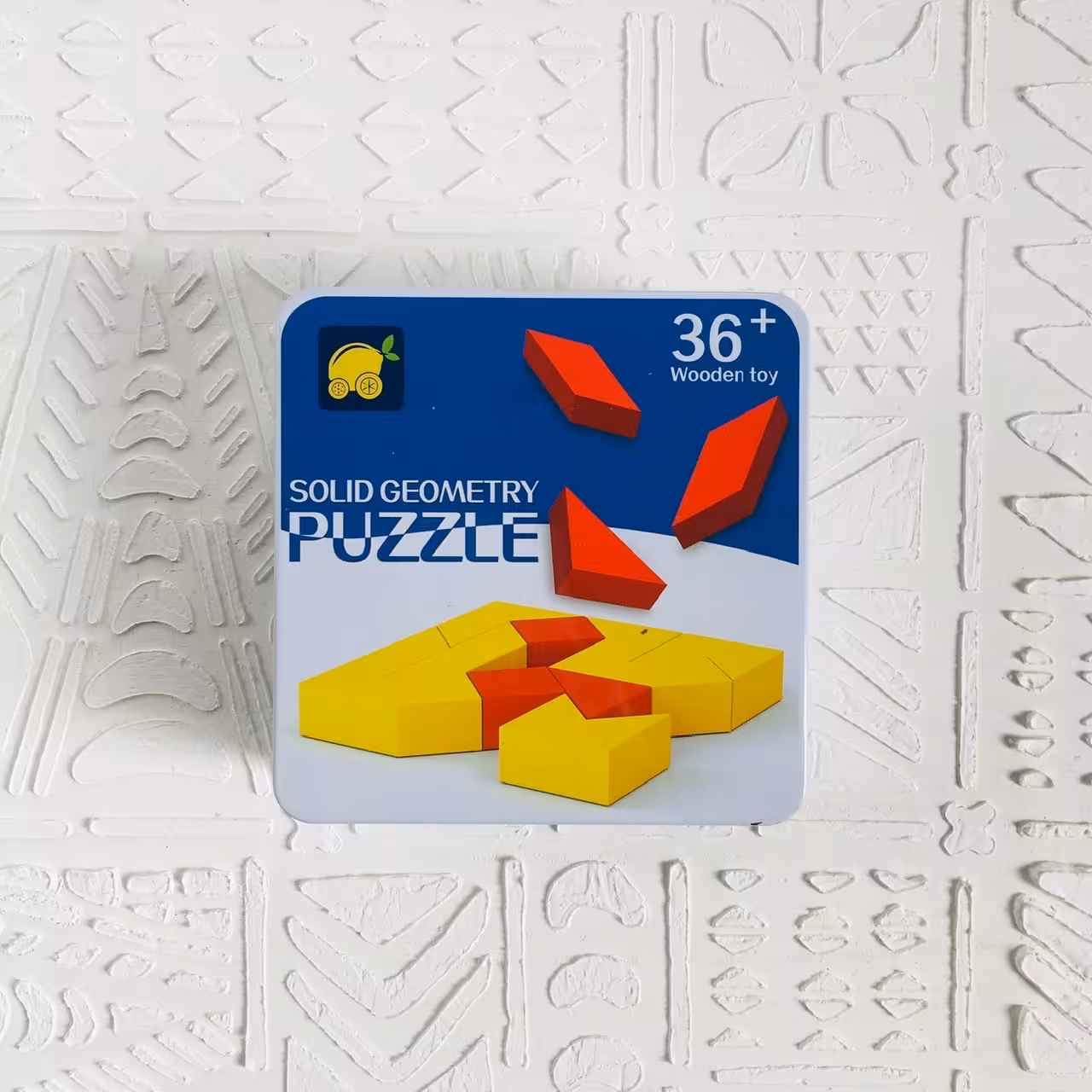 پازل اشکال هندسی چوبی جعبه فلزی (رافولین گیمز)