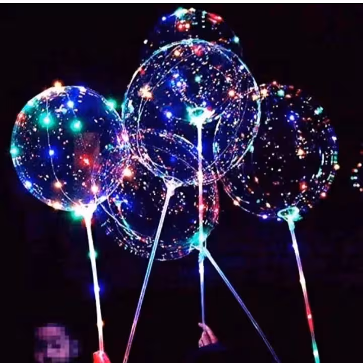 بوبوبالن شفاف نوری-بادکنک چراغدار-بادکنک شفاف-بادکنک تولد