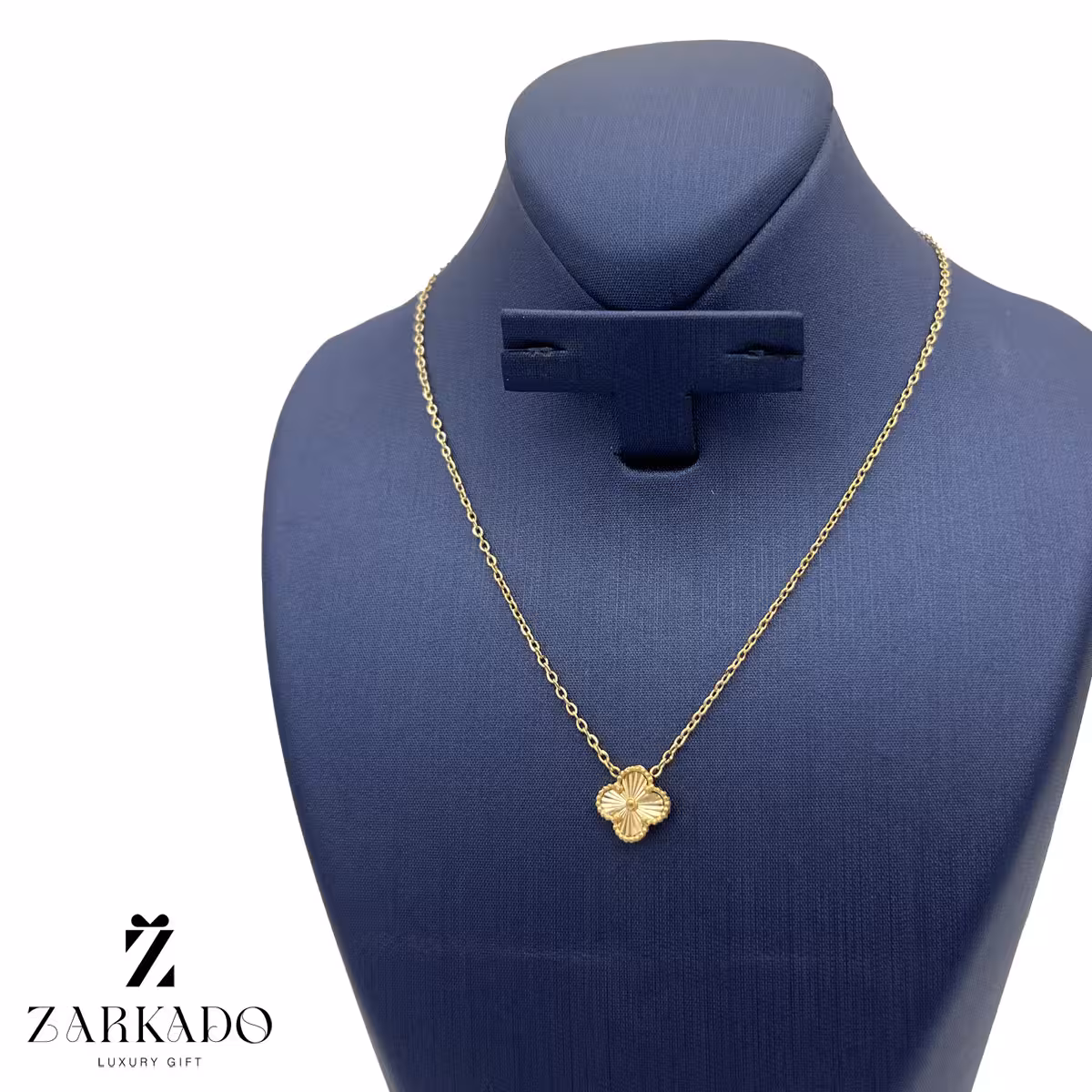 گردنبند طلا ونکلیف تراشدار سایز 1 کد N14731