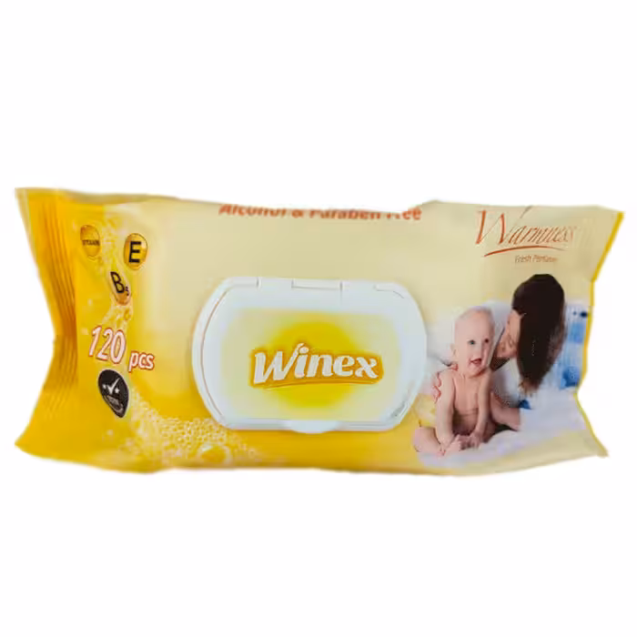 دستمال مرطوب خیس وینکس وارمنس 120 عددی