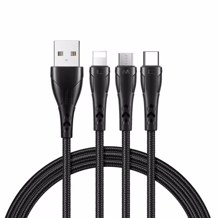 کابل تبدیل USB به Micro USB/ USB-C / لایتنینگ مک دودو مدل ca-696 طول 1.2 متر