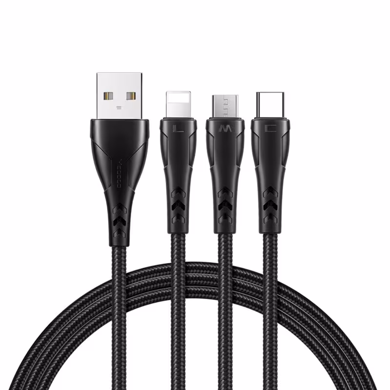 کابل تبدیل USB به Micro USB/ USB-C / لایتنینگ مک دودو مدل ca-696 طول 1.2 متر