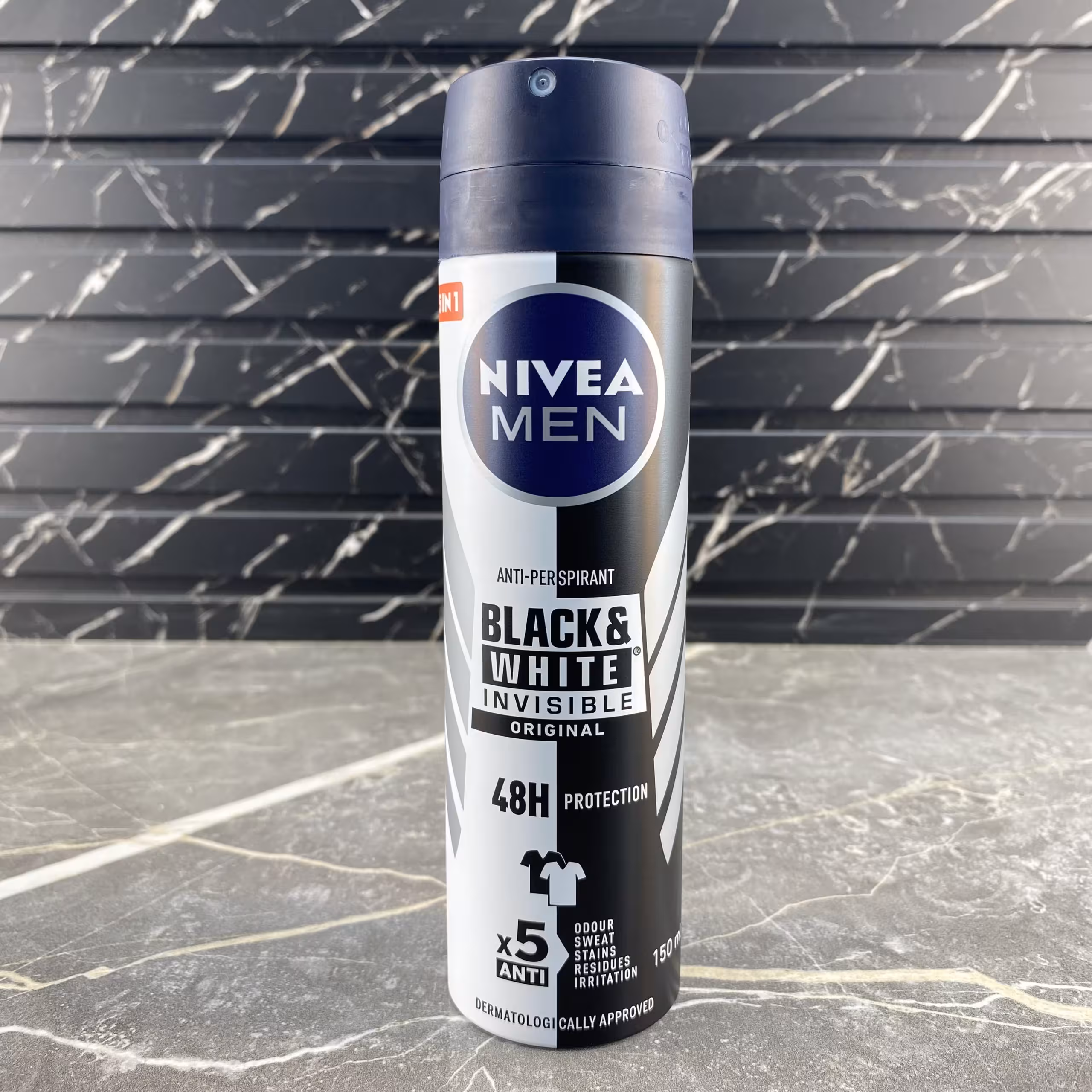 اسپری ضد تعریق مردانه نیوآ مدل Black And White Original حجم 150 میل