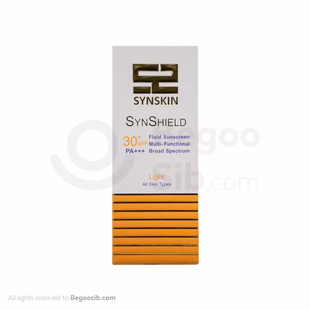 کرم ضد آفتاب فلوئید سان شیلد  spf 30 ساین اسکین انواع پوست بژ روشن 50 گرمی