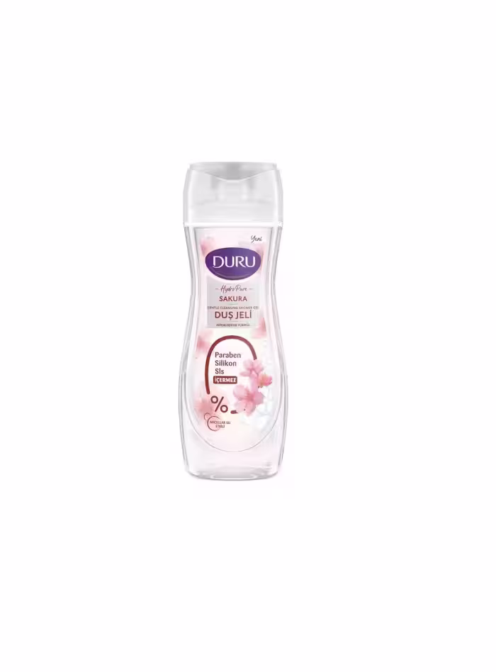 شامپو بدن دورو DURU سری HYDRO PURE مدل SAKURA حاوی عصاره میسلار با رایحه شکوفه گیلاس حجم 450 میل