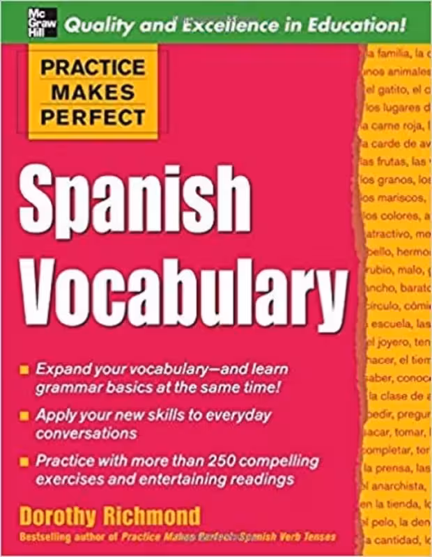 اسپنیش وکبیولری | کتاب اسپانیایی Practice Makes Perfect Spanish Vocabulary