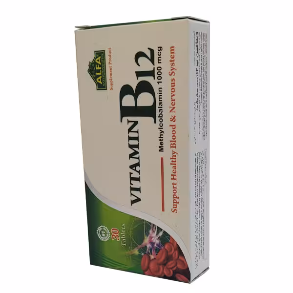 قرص ویتامین ب12 1000 میکروگرم آلفا ویتامینز 30 عددی