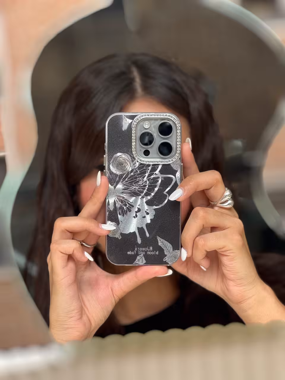 قاب illusion Butterfly دور لنز نگینی