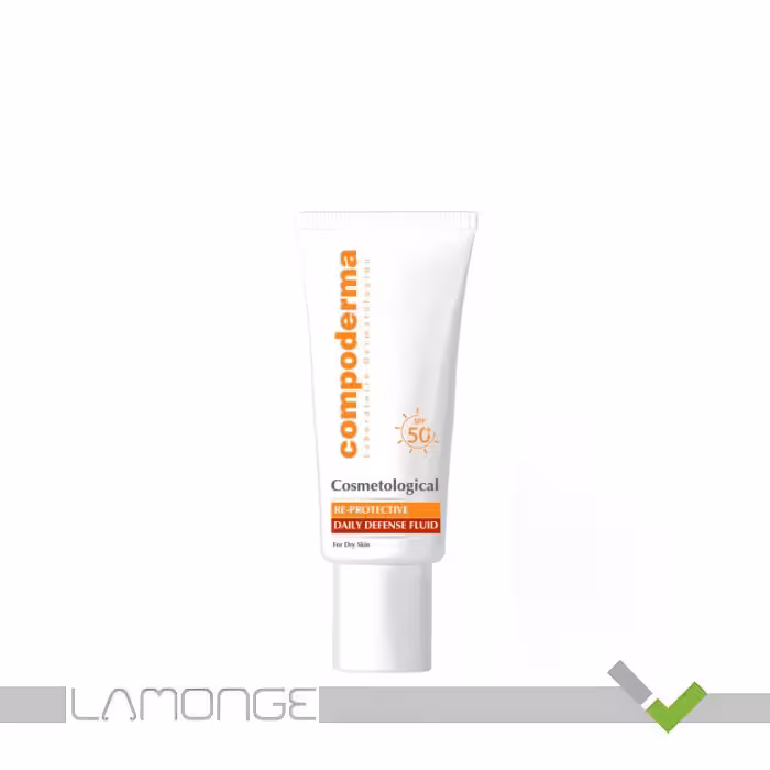 فلوئید ضد آفتاب SPF50 بی رنگ کامپودرما مدل Re Protective مناسب پوست خشک حجم 40 میلی لیتر