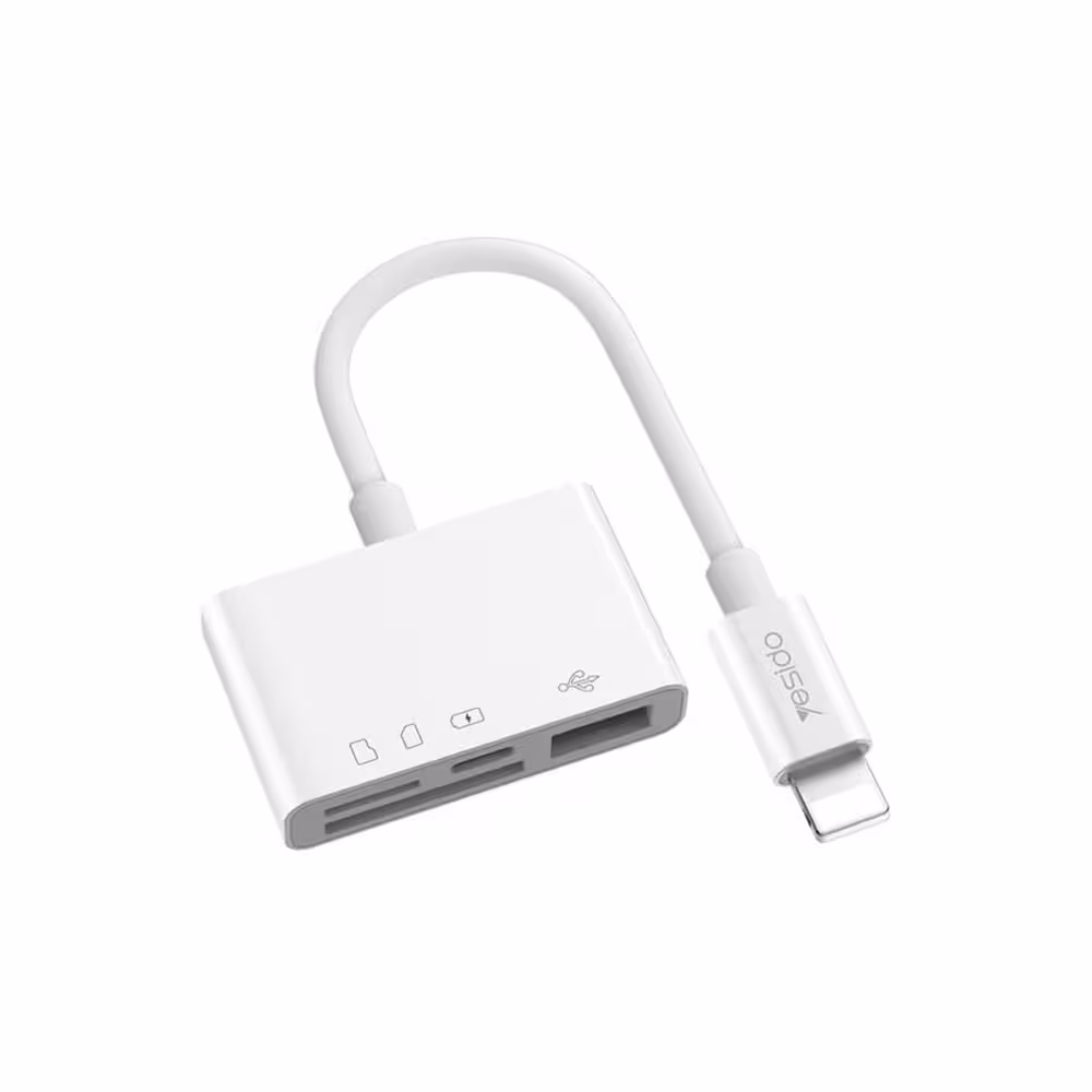 مبدل لایتنینگ به فلش مموری و مموری کارت یسیدو مدل GS12