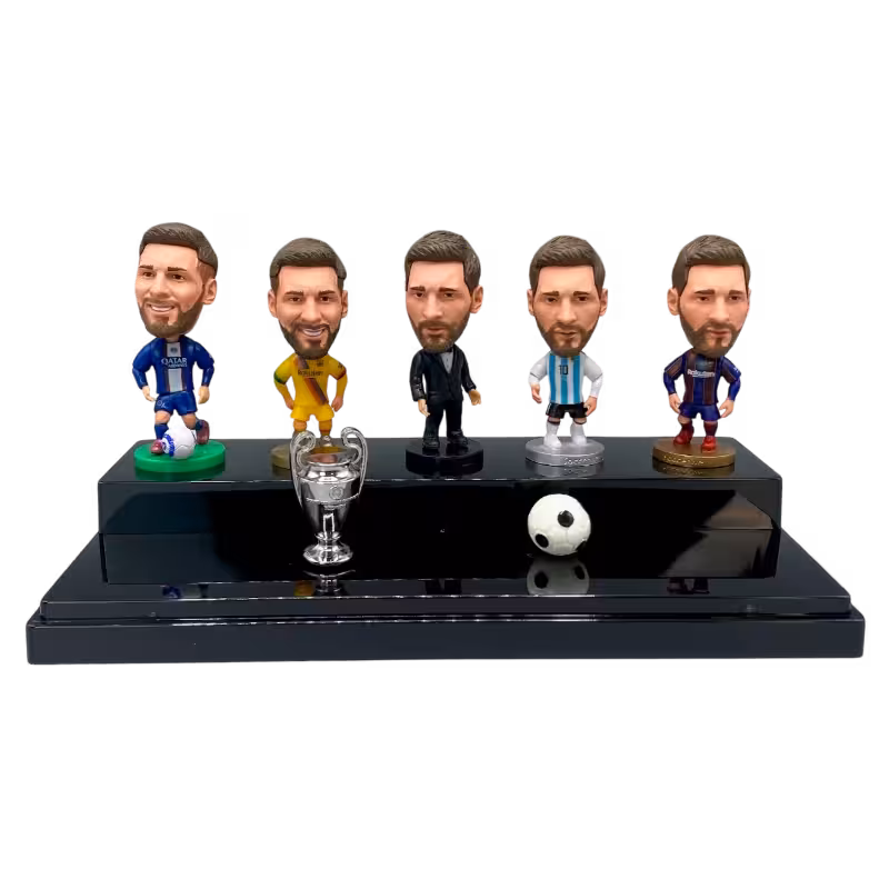 ست فیگور مسی | Lionel Messi Collection | مجموعه 5 عددی   کاپ، توپ و استیج نمایشی