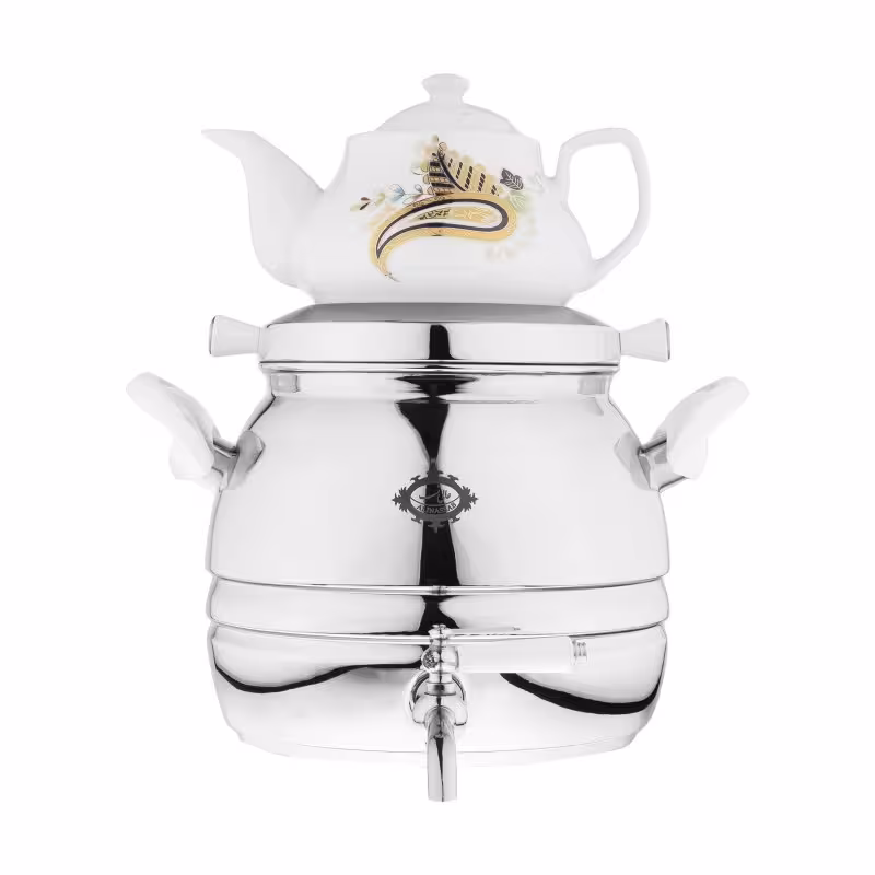 کتری قوری عالی نسب مدل پرنیان ظرفیت 5.5 لیتر