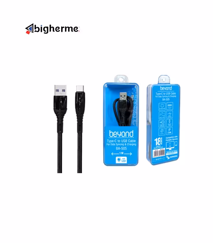 کابل شارژ TYPE-C بیاند مدل BA-505 به طول 1 متر