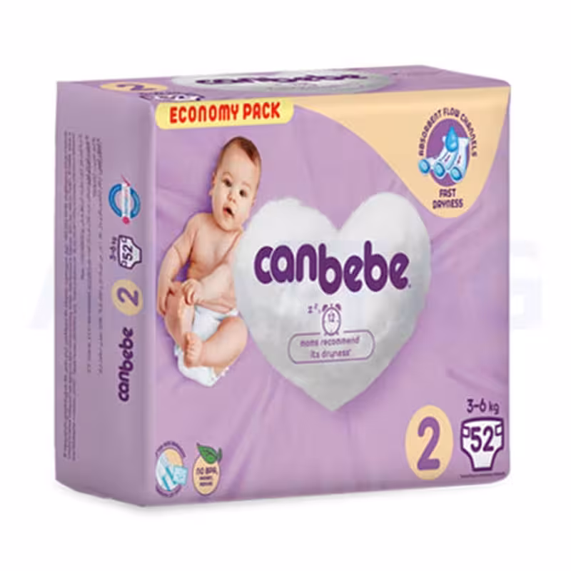 پوشک بچه جان به به سایز 2 بسته 52 عددی