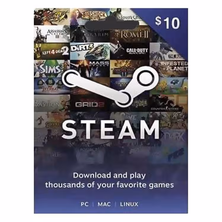Steam Gift Card $10 US